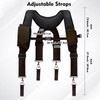 UMYLOV Tool Belt Suspenders for Men, Adjustable Padded Carpenter Tool