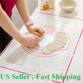 Unbranded 40x60cm Silicone Baking dough Mat Pastry Mat Extra with Measurements Non Stick - 12in x 16in