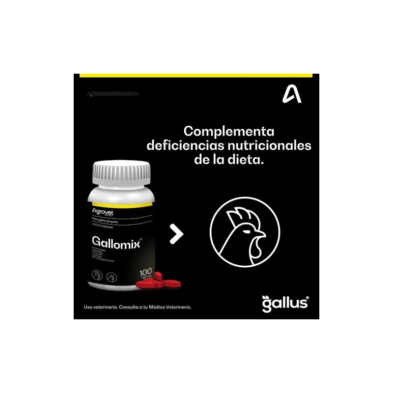 Suplemento Multivitaminico Para Gallo De Pelea Y Ave 100 Tab