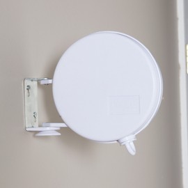 Household Essentials Single Line Retractable Clothesline for Hanging Laundry, 40 Feet, White