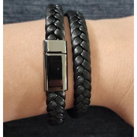 Buckle Multi-circle PU Leather Braided,Simple Fashion Couple Magnetic Buckle Bracelet