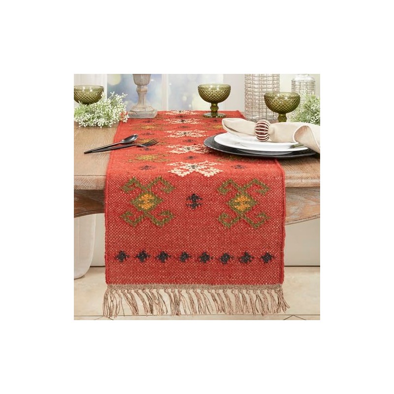 Rustic Charm Kilim Table Runner