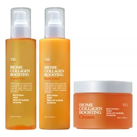 Vivas 1 set of Vivas Biome Collagen Boosting Elastic Skin 200ml + Lotion 200ml + Cream 100ml / 비바스 바이옴 콜라겐부스팅 탄력스킨 200ml + 로션 200ml + 크림 100ml 세트 1세트