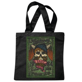 'Shoulder bag "Highway Fast Dead Skull Gothic Outdoor Bike Club Mc Motorcycle Chopper Custom Motorbike, Meet Club Meet Shopping Bag School Bags Gym Bag in Black
