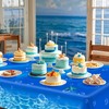 Augisteen 4 PCS Under The Ocean Tablecloth Ocean Themed Disposable