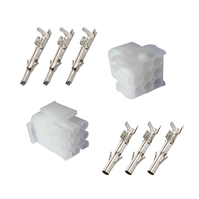 9-pin with 14-20 awg, Wire Connector - 2.13 mm snap