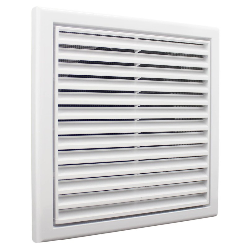 VENTS UK 6 inch - 150 mm Square White Louvered