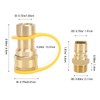 KIMISS Gas Quick Connect Adapter Kit 3 Piece Set Brass