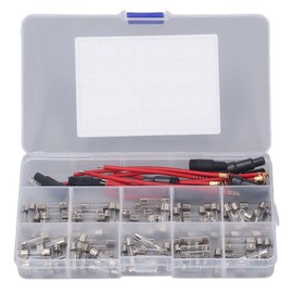 100Pcs Glass Fuse Tube 0.2A‑20A  10 Types 5x20mm Assortment Set Kit for Circuit Protection