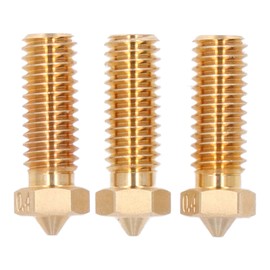 3Pcs Volcano Nozzle Kit Set Brass High Speed Print Head 1.75mm Long Filament for 3D Printer Extruder 0.4mm