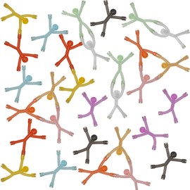 30 Pcs Humanoid Magnetic Toys Colorful Fidget Toys for Adults Hobbies Crafts Science Cute Novelty Man Fridge Magnets Men Refrigerator Magnets for Refrigerator, Door, Office Fun