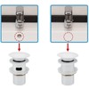 Antfly Pop-Up Drain Set for Ceramic Sink with Overflow, Drain