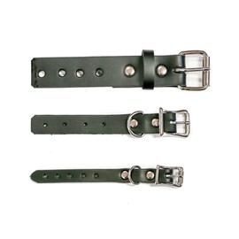 Collar Belt Choker Extension Extender Leather 2 Inch to 6 Inch Buckle (3/4" WIDE, BLACK)