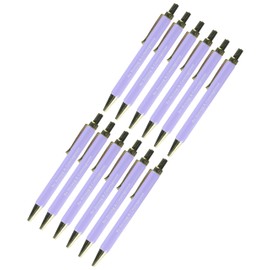 Christian Brands Ballpoint Ink Pen - Inspirational Pastel Retractable Ballpoint Pens, 12-Pack, Purple