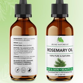 Rosemary Oil for Hair Care, 100% Pure, Natural, Undiluted, Unrefined, Therapeutic Grade - Hair Growth Rosemary Oil, 2 oz