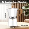Vaolvpant 12 Cup Aluminum Moka Pot Classic Stovetop Espresso Coffee