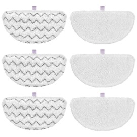 6 Pack 1940 for Bissell Steam Mop Pads for Bissell PowerFresh Steam Mop 1806 1544 1440 2075A 2685A 1940W 19404 Series, Model 19402 19408 1940a 1940f 1940q 1940t B0006 B0017, Part #5938#203-2633