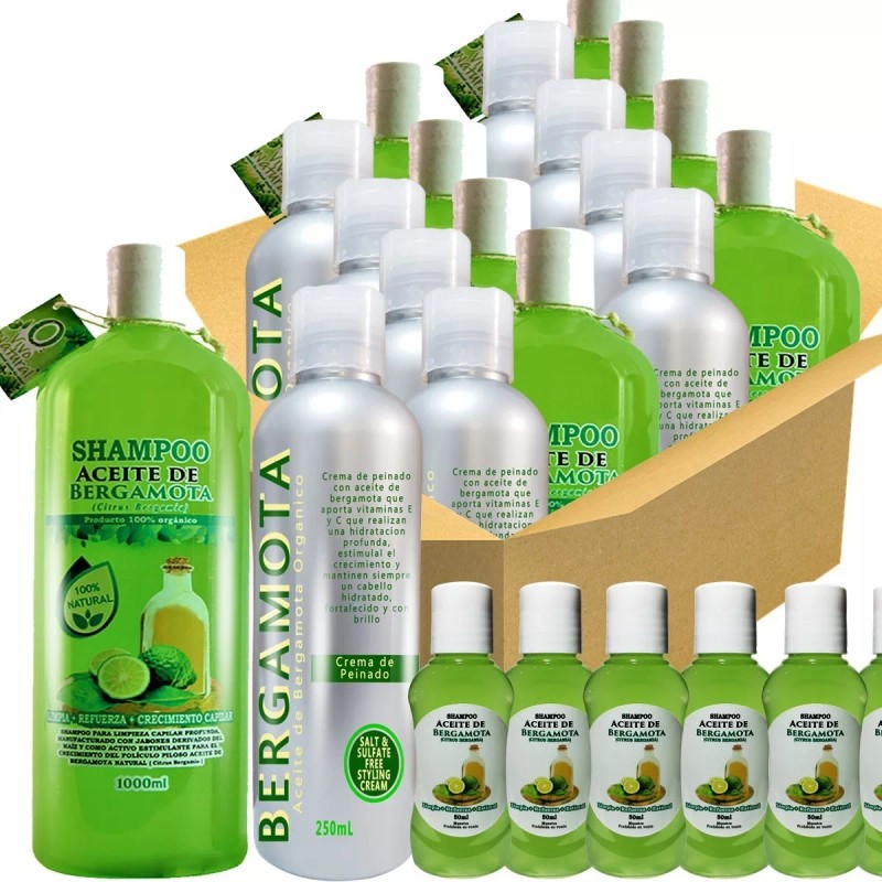 Vivenatural 6 Shampoos 6 Cremas Peinado Aceite De Bergamota +12
