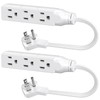 1 FT Short Power Extension Cord, HITRENDS 3 Outlet Extension