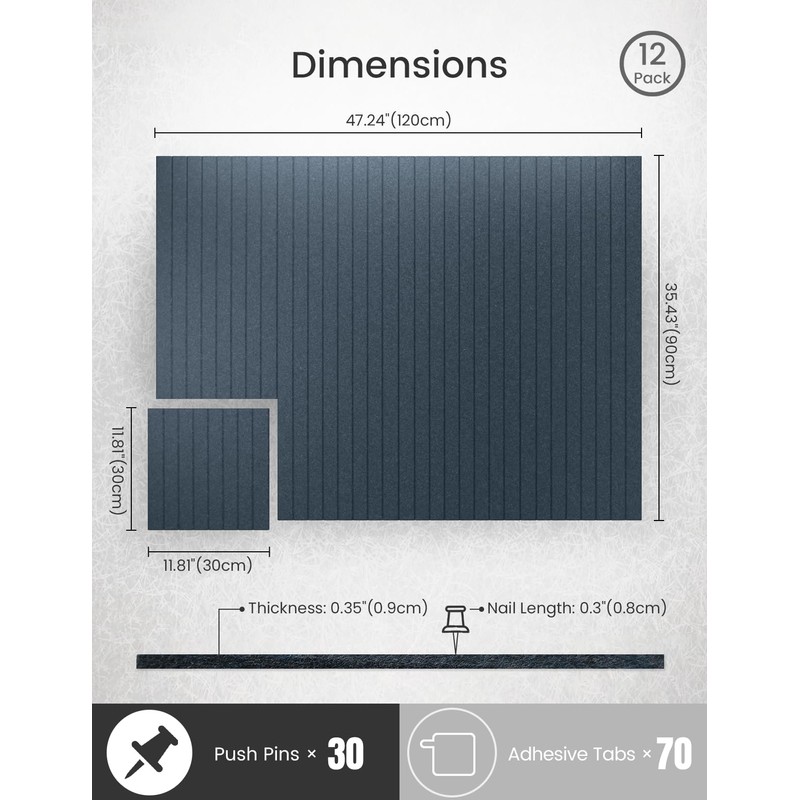 Bumusty Large Cork Board Alternative-47 x35 Felt Bulletin Board, with