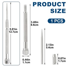 Lekgavd Pocket Scriber Tool, Carbide Steel Metal Engraving Pen with Carbide Tip for Welding/Glass/Metal, 2-7/8" Point Length, 3/8" Handle Diameter, Marking Tool for DIY, Crafts, Precision Work