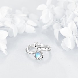 VENACOLY Octopus Ring 925 Sterling Silver Octopus Spoon Ring Octopus Jewellery for Women Octopus Lovers
