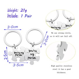 Valentinstags-Familien-Schlüsselanhänger mit Aufschrift "Her Weirdo, His Crazy“, Valentinstagsgeschenk für Paare, Freund, Freundin, Weihnachten, 2 Stück,