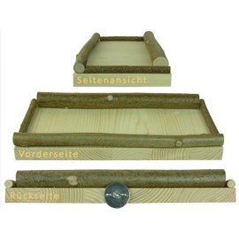 VogelKing Seat board for birds, small, medium, large, bird seat board for sand and feed, popular with budgies, finches, cockatiels, small parrots and much more.