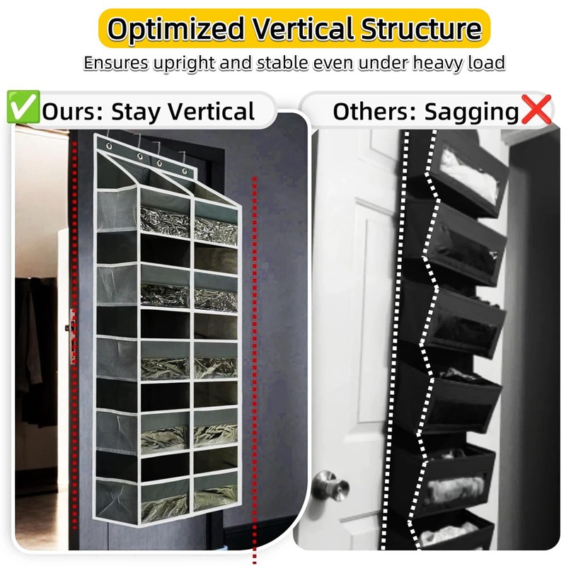 Chuanke 5 Tier Over the Door Organizer with 20 Pockets