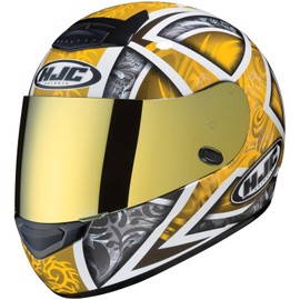 HJC Helmets HJ-17 Unisex-Adult Flip-Up-Helmet-Style Replacement Helmet Face Shield (Gold,One Size)