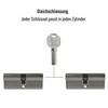 Löwen Sicherheit 2x Profile Cylinder Lock 90 mm 45/45 Simultaneous