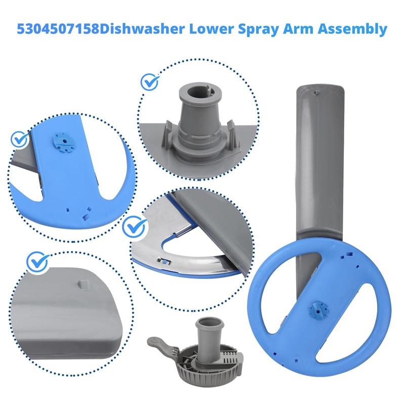 5304507158 Dishwashers Spray Arm Assembly Fit for Frigidaire Dishwashers Lower