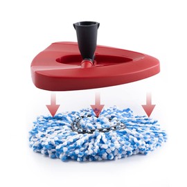 Matthew Cleaning Spin Mop Head Replacement Base Compatible with EasyWring Spin Mop,Plastic Base Disc for 1 Tank System Only,1 Triangle Rotating Mop Head Cover for Spin Mop Refill Accessories