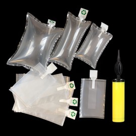 100 Pack BZQZDAI 5.9"x7.9" Clear Plastic Inflatable Air Packaging Bags Air Pillows Air Cushions Buffer Bags Void Fill Cushioning for Shipping and Packaging with Hand Pump