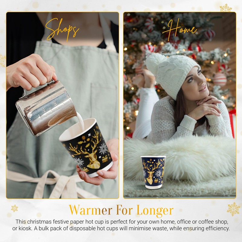 We Can Source It Ltd - 12oz Christmas Paper Coffee