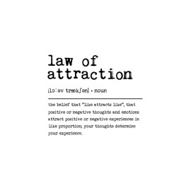 Law of Attraction Noun Definition Suitcase Wall Decoration Lettering Wall Stickers Definition Printer Font Self-Adhesive Wall Stickers for Suitcase Bedroom Restaurant Doors Vinyl 18in