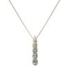 Solid 925 Sterling Silver Natural Aquamarine Womens Pendant & 16"