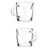 QWORK Espresso Shot Glass with Handle, 2 Pack 3-Ounce Double