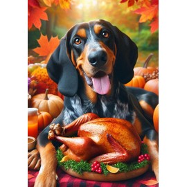Blue Tick Coonhound - Best of Breed DCR Thanksgiving House Flag