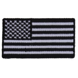 Ivamis US Flag Patch Black and White 2.5 Inch- 2.5x1.4 inch - P4944