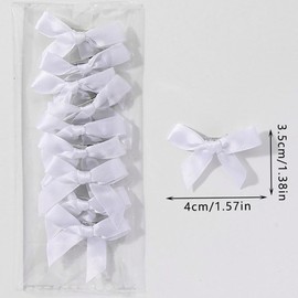 Pack of 10 White Hair Bow, Small Mini Hair Clip, Cute Kawaii Bow Hair Clips, Women's Cute Plain Hair Clip, Bow Hair Clips, Hair Bow Hair Clip for Women and Girls, Hair Accessories