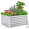 Quictent Galvanized Raised Garden Bed 4x3x2ft Tall Garden Bed Extra