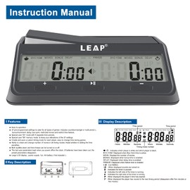 LEAP - Reloj de ajedrez 9921, programa actualizado con bonificación de retraso Byo-yomi con visualización grande