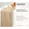 YMHPRIDE 6 Pack Cheesecloth Table Runner, Beige, 90x300cm Light Brown