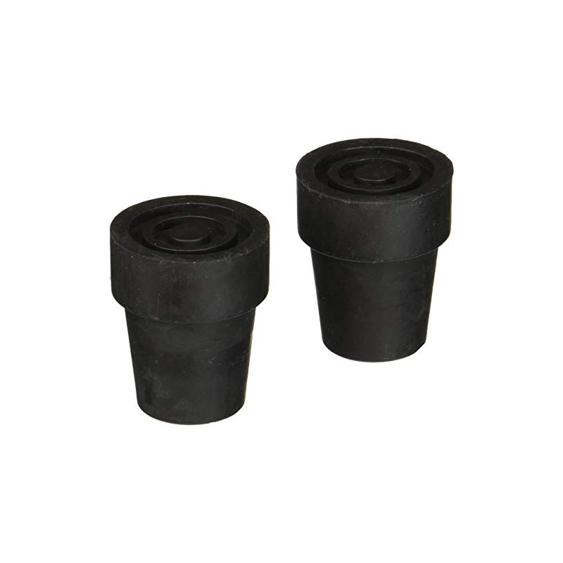 Medline Cane Replacement Tips, Black