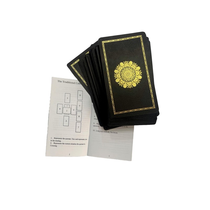 Vieux Monde Express Gold Foil Tarot Deck | Premium Waterproof
