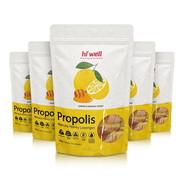 [Hiwell] Propolis Lemon Manuka Honey Lozenge 200g x5 / [하이웰]