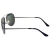 Set of 3 Polarized Classic Aviator Sunglasses Green Lens Gun