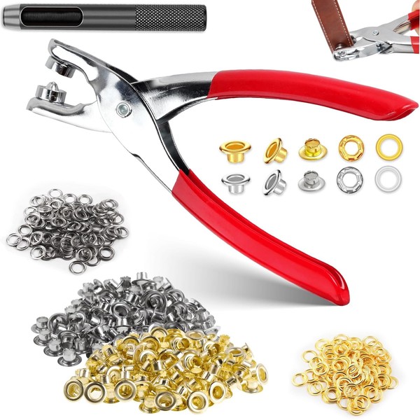 Grommet Tool Kit 501 Pieces Grommet Pliers Leather Hole Punch