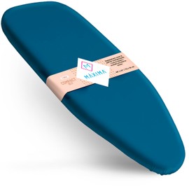 M Maxima, Ironing Board Cover and Pad, Better Quality, Fire-Resistant, Indestructible, Non-Fade Cotton with Teflon Coating, Wide 48x18, Blue